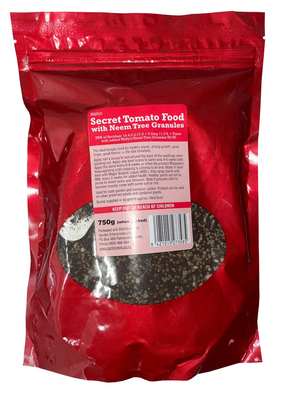 Wallys Secret Tomato Food With Neem Tree Granules 750g